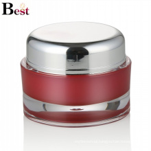cosmetic packaging 50ml red acrylic plastic jar for cream